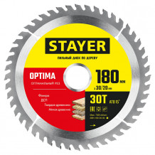 Диск пильный STAYER OPTIMA 3681-180-30-30_z01 по дереву, 180х30/20мм, 30Т