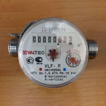 Счетчик для воды VALTEC VLF-15U-L универсальный 110 мм без сгонов 1/2